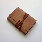 Papiernictvo - Kožený zápisník s vymeniteľným vnútrom A5 creamy brown - 18331466_