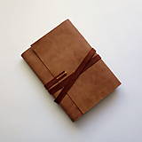 Papiernictvo - Kožený zápisník s vymeniteľným vnútrom A5 creamy brown - 18331468_
