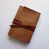 Papiernictvo - Kožený zápisník s vymeniteľným vnútrom A5 creamy brown - 18331473_