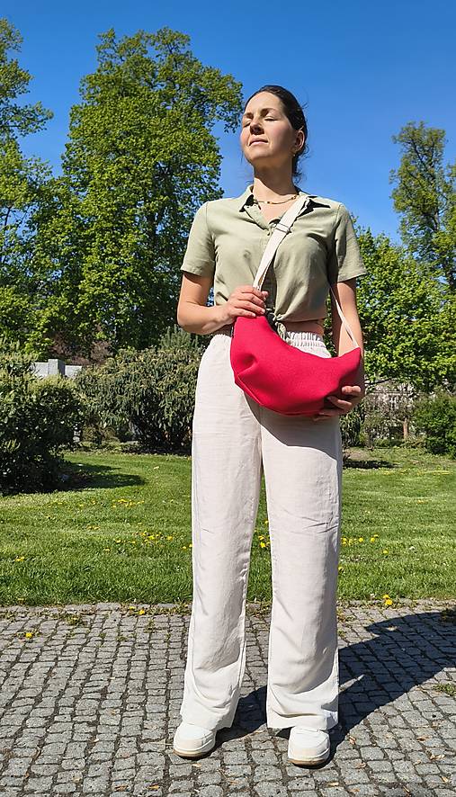 Kabelky - Poppy červená - 18331767_