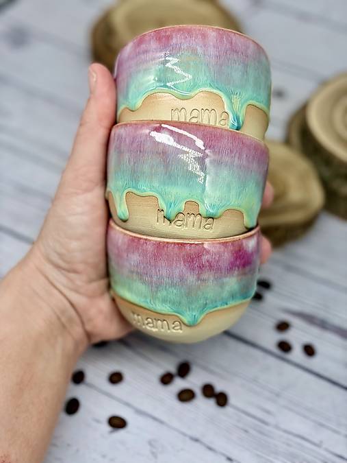 Aurora - pohárik cappuccino mama (200ml, bez uška)