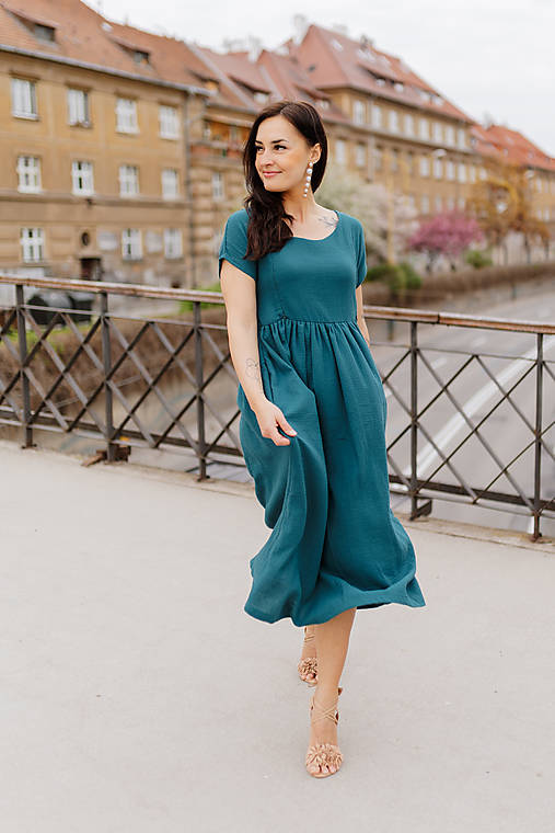 Šaty - Mušelínové maxi BOHO šaty - Rôzne farby - 18332659_
