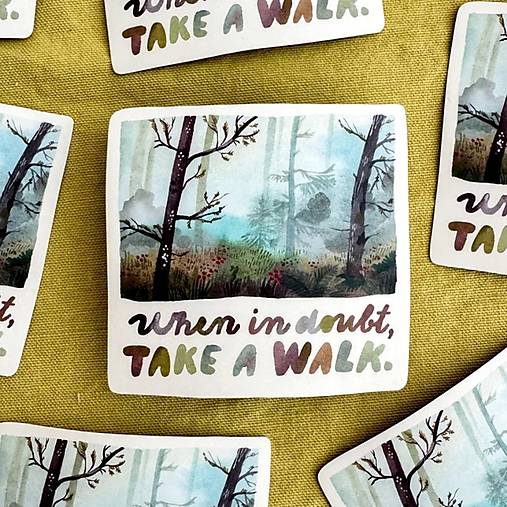 Papier - Samolepka / vodeodolná  "Take a Walk" - 18333378_