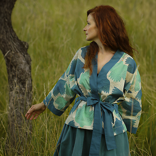 Kimoná - Kimono Folk Flor - Vietor - 18333337_