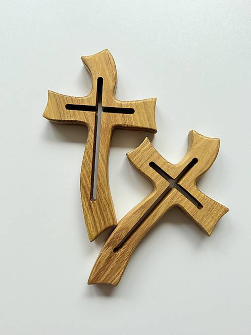 Drevený kríž - symbol viery z dreva (oliva) - „Holz Kreuz“