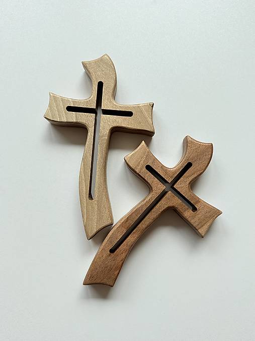 Drevený kríž - symbol viery z dreva (oliva) - „Holz Kreuz“