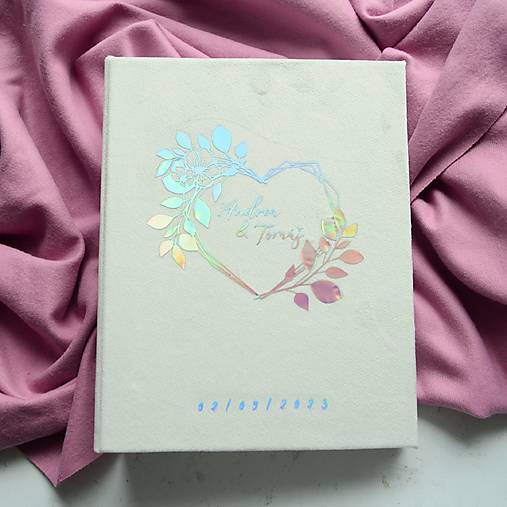 Personalizovaný fotoalbum Srdce s kvetmi