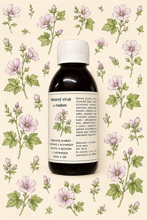 Sirupy - Slezový sirup s medom - 18337315_