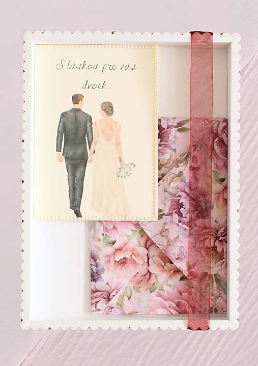 Papier - Svadobná pohľadnica blahoželanie k svadbe / wedding greeting card - 18339034_