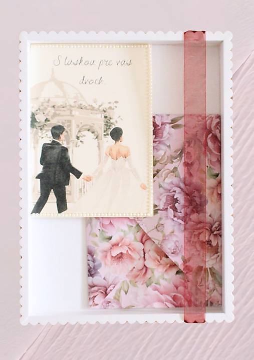 Papier - Svadobná pohľadnica blahoželanie k svadbe / wedding greeting card - 18339036_