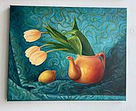 Obrazy - Zátišie s tulipánmi_ olej 40x50 - 18338466_