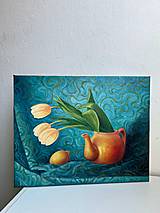 Obrazy - Zátišie s tulipánmi_ olej 40x50 - 18338467_