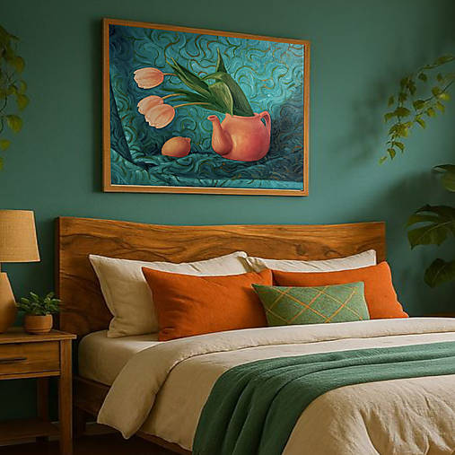 Obrazy - Zátišie s tulipánmi_ olej 40x50 - 18338468_