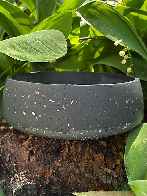 Nádoby - Jesmonite terrazzo misa 15,5 cm - 18340710_