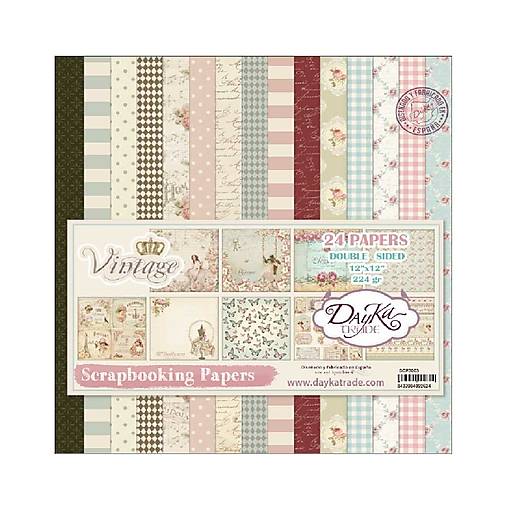 Papier - Scrapbook papier Vintage 12x12 - 18342226_