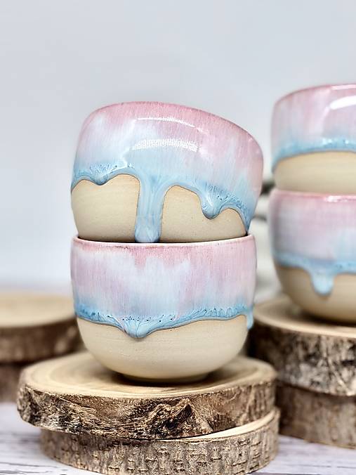 Soft Blush Sky - pohárik cappuccino (200ml, bez uška)