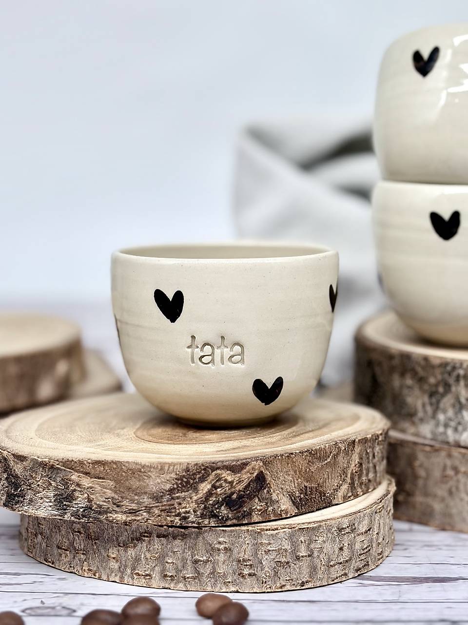 Noir Love - pohárik espresso tata (100ml, bez uška)
