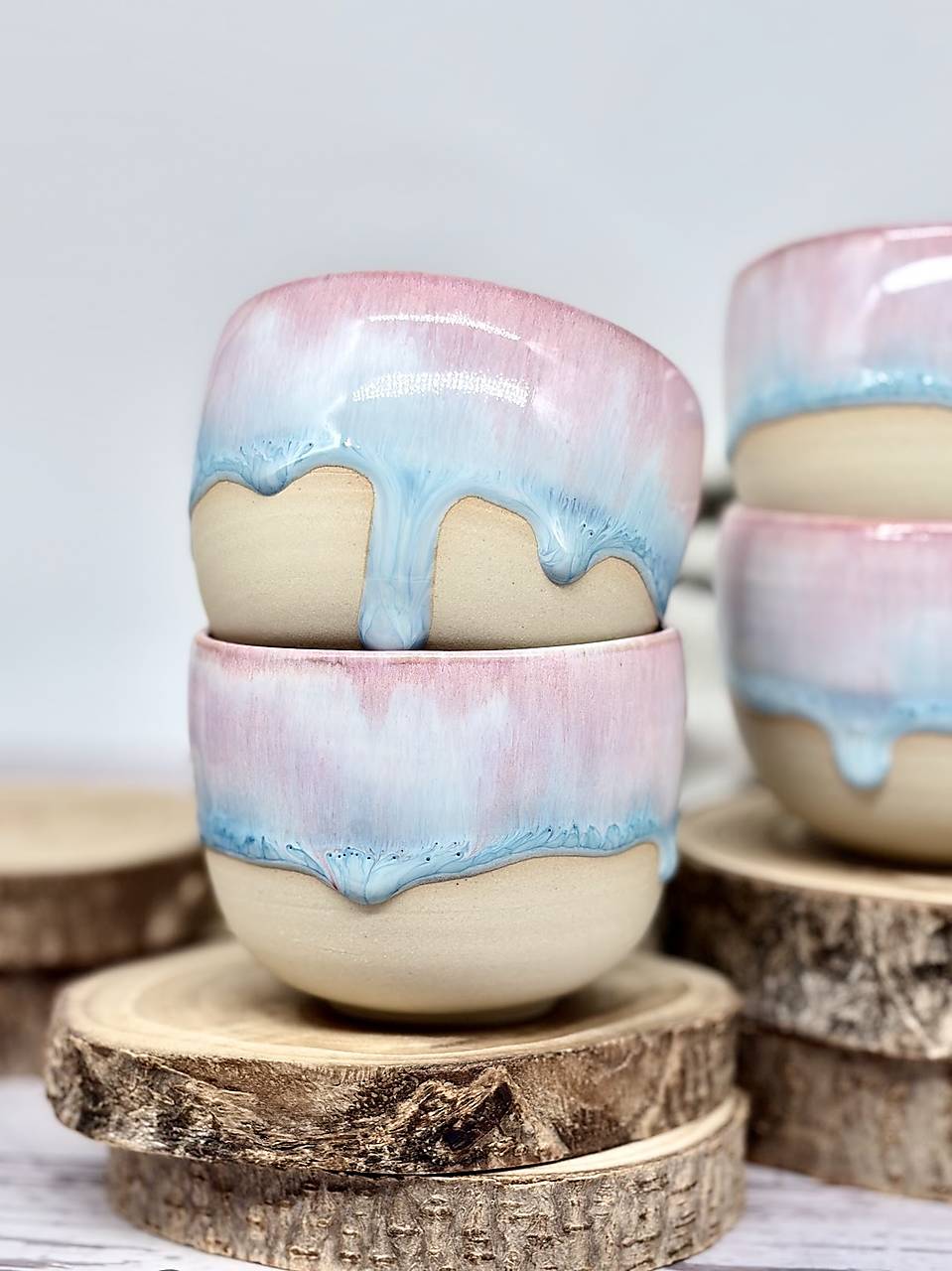 Soft Blush Sky - pohárik cappuccino (200ml, bez uška)