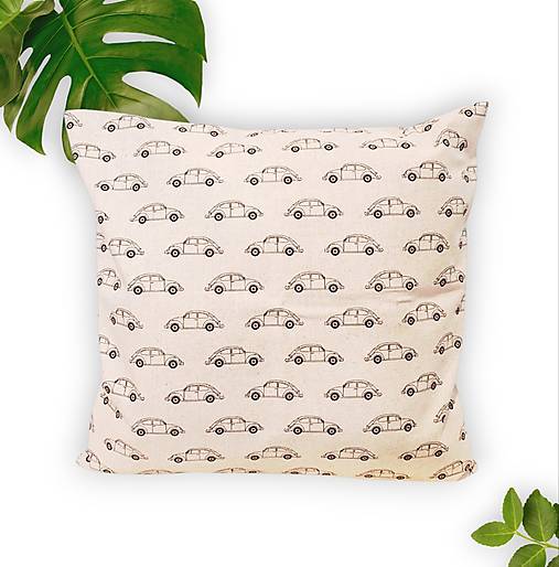 Úžitkový textil - Obliečka na vankúš Auto VW, 40x40cm - 18342736_