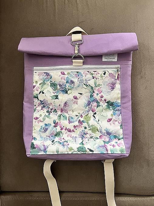 Rolltop rolovací batoh - Kvety