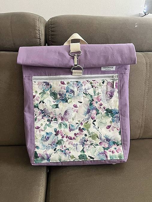 Rolltop rolovací batoh - Kvety