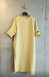 Šaty - Žlté ľanové šaty MINIMAL CHIC - 18342783_