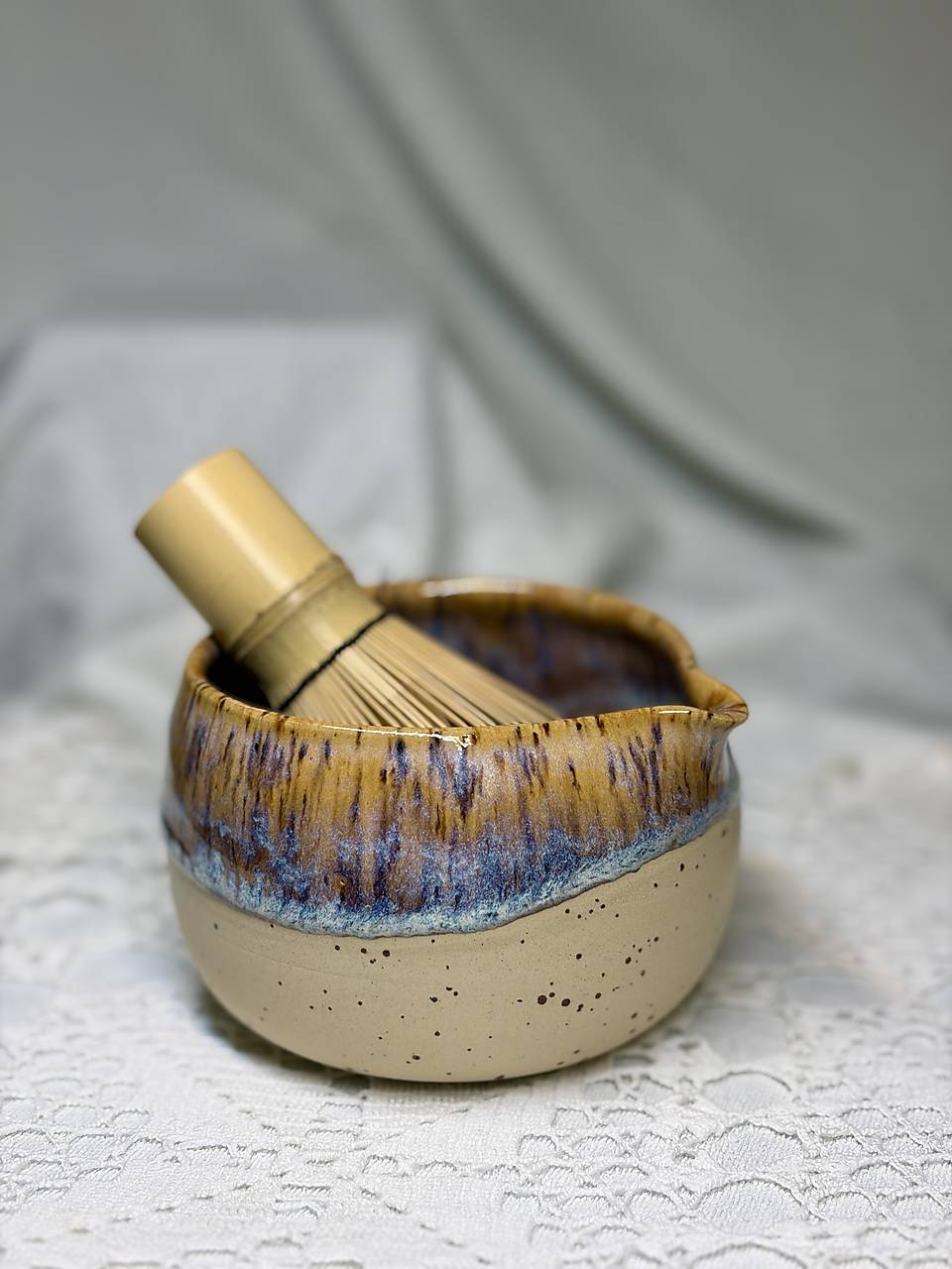 Keramický Chawan na matchu Chestnut Roast