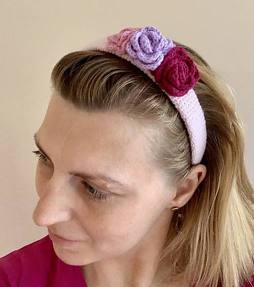 Čiapky, čelenky, klobúky - Kvetinová čelenka Floral Romance  - Pink Blossom - 18348307_