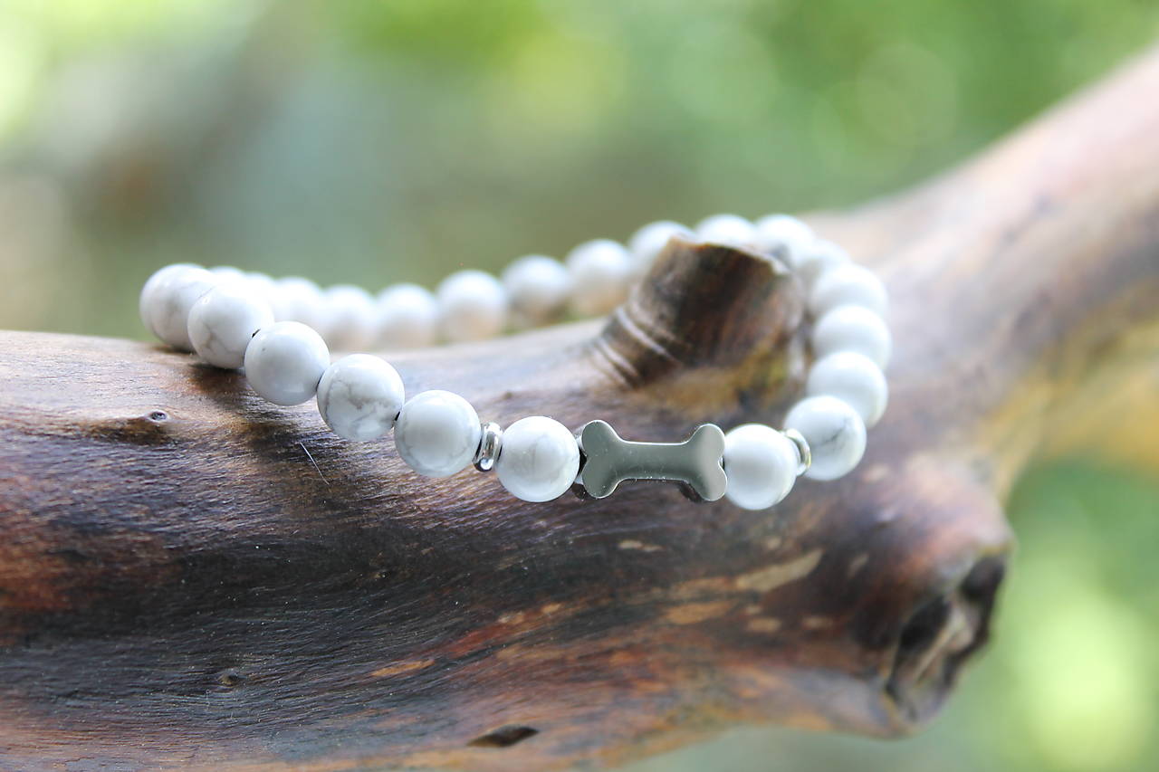 Pre majiteľov BIELEHO psíka _Náramok kostička