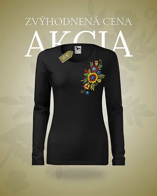 Topy, tričká, tielka - Tričko - Kvety - 18349401_