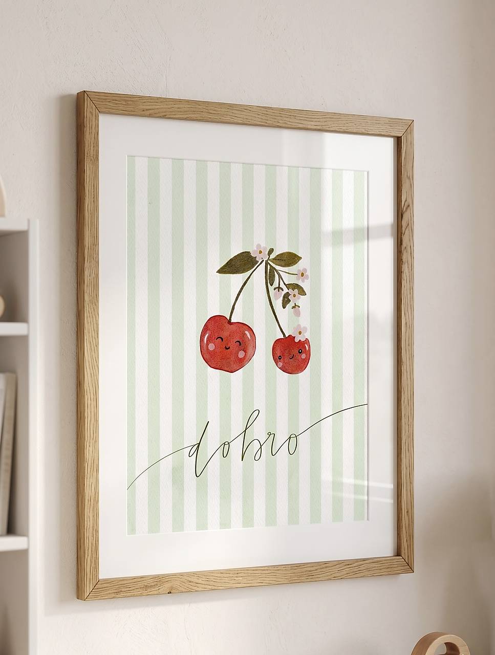 DOBRO (čerešničky) - detský print