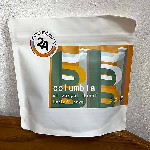 Káva 2A roastery Columbia El Vergel Decaf - Bezkofeinová (200 g)