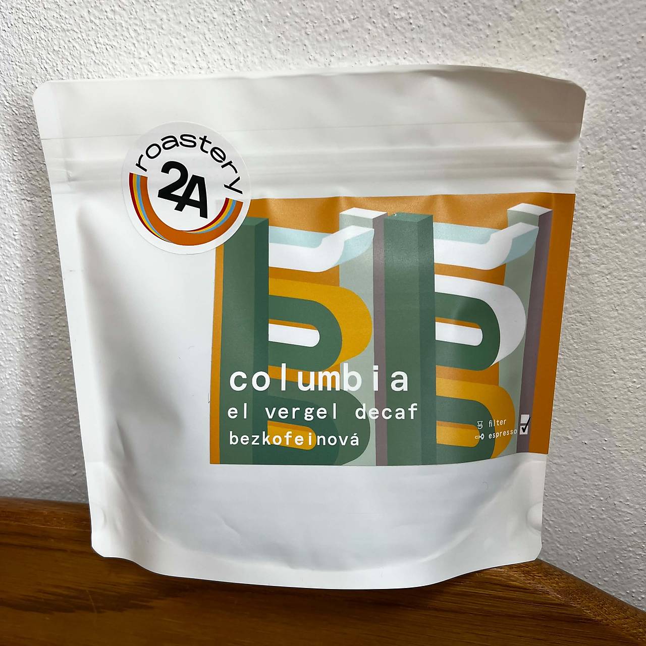 Káva 2A roastery Columbia El Vergel Decaf - Bezkofeinová (200 g)