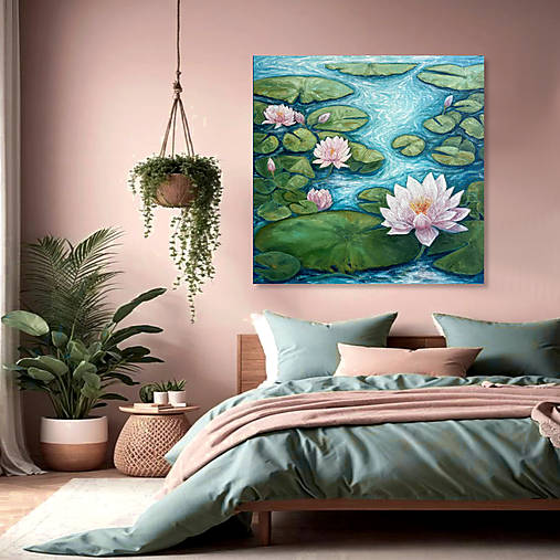 Obrazy - Lekno_olej 60x60 - 18349467_