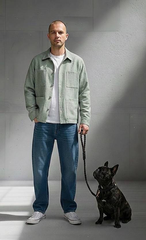 Bundy a kabáty - Ľanová overshirt VERDE - unisex - 18349060_