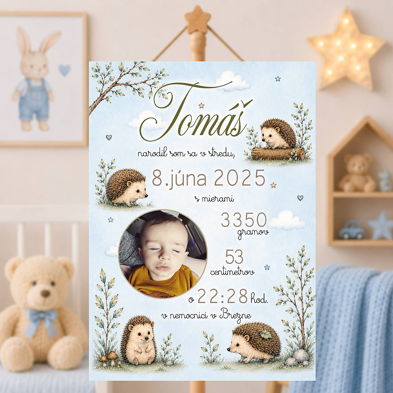Tabuľka pre bábätko Ježkovia DT09