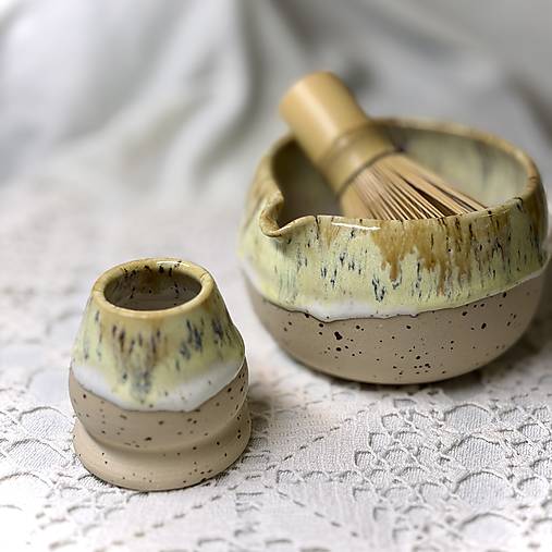 Keramický handmade Matcha set Minimalist