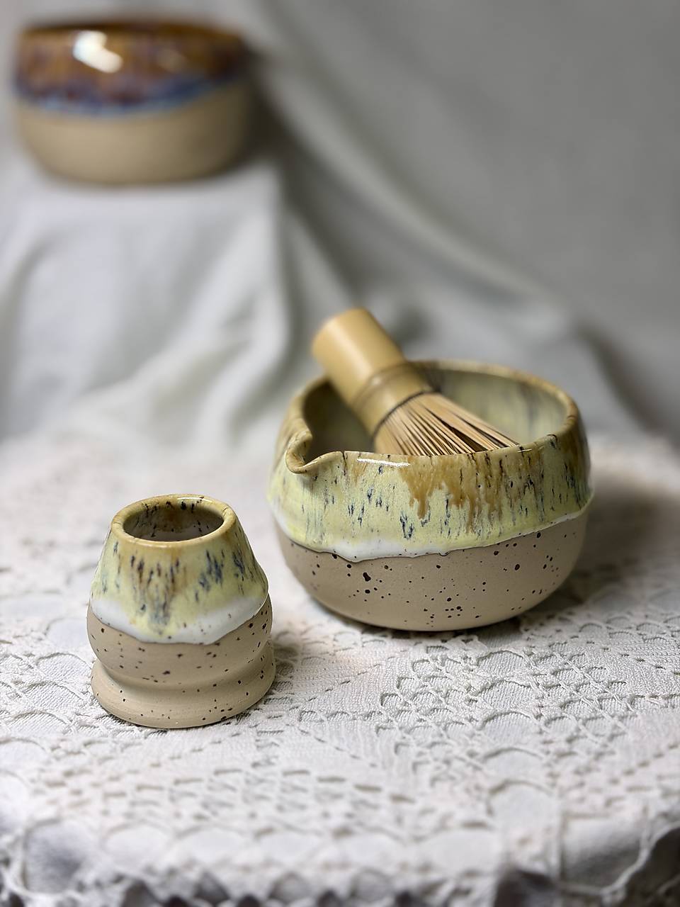 Keramický handmade Matcha set Minimalist