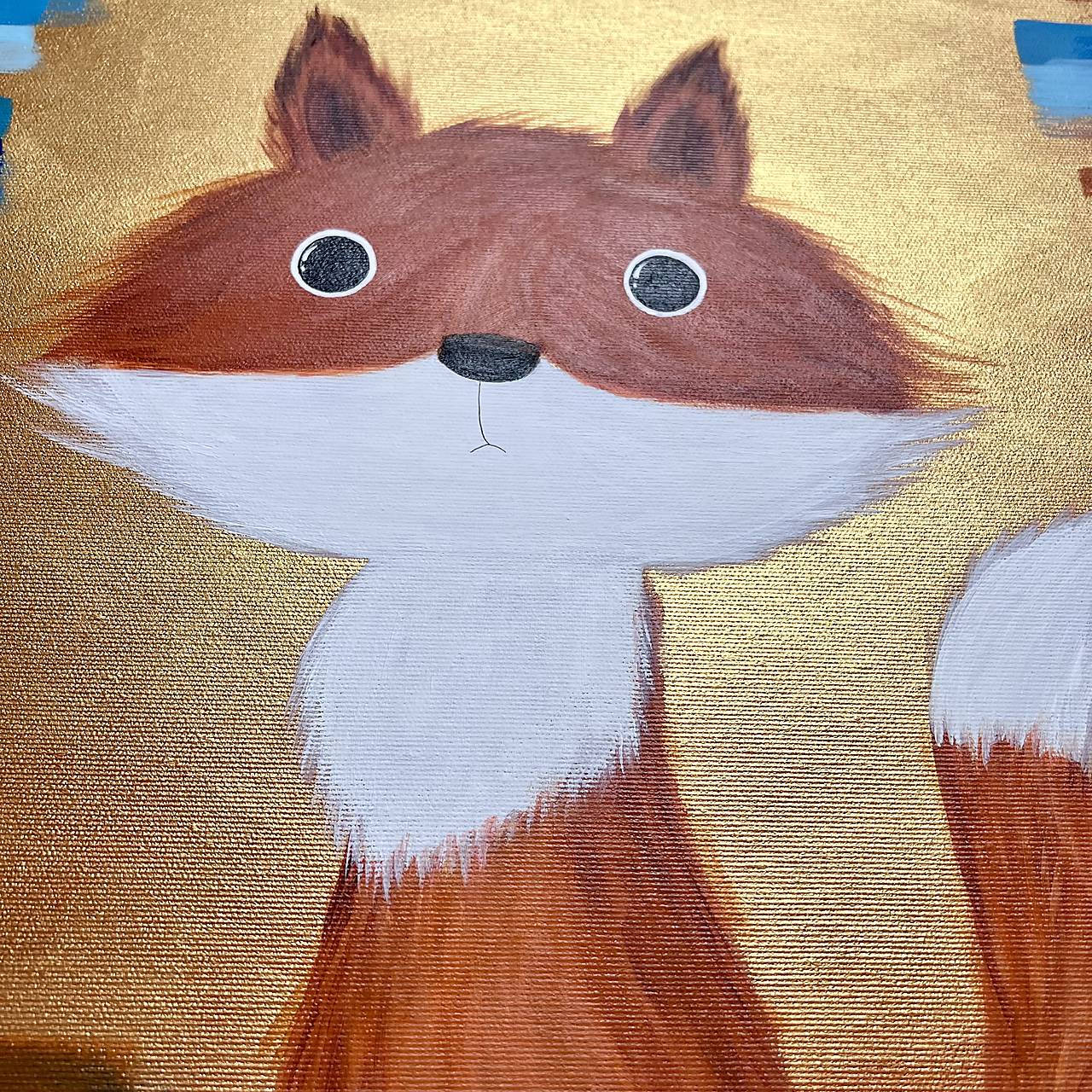 Portrét slečny líšky, originál 40x40