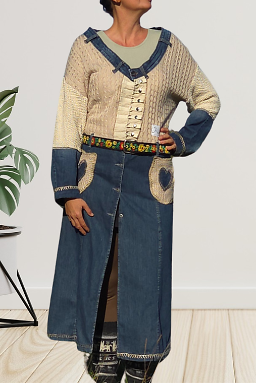 Bundy a kabáty - Denim Kabát - 18355354_
