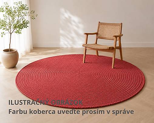 Okrúhly jednofarebný koberec Jelly-Roll na objednávku (na mieru)