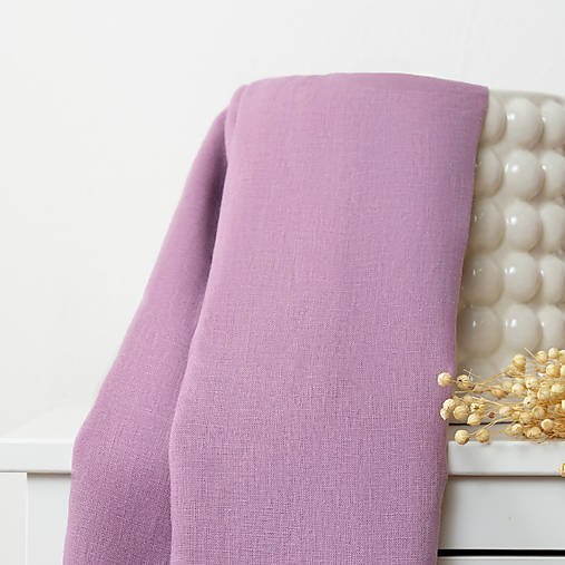 Textil - Európsky ľan fialový jemný - 18357004_