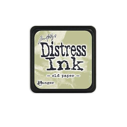 Farby-laky - Tim Holtz Distress mini atramentová poduška Old Paper TDP 40057 - 18357424_
