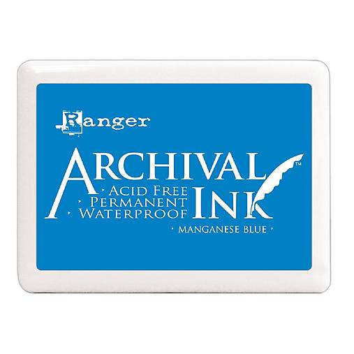 Farby-laky - Ranger Archival Ink atramentová poduška Jumbo Manganese Blue - 18358441_