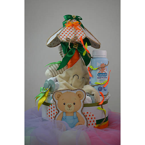 Plienková torta BABY - ružové, modré (Veľkosť plienok č.3 (4 - 9kg) - Ružová)