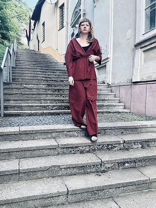 kimono set z teplakoviny skoricova