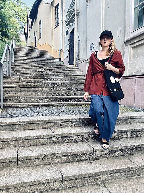 kimono set z teplakoviny skoricova