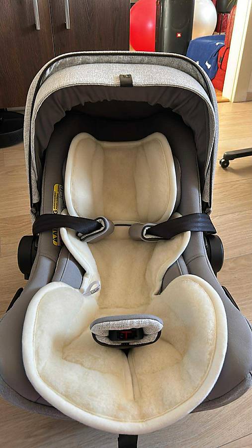 Detský textil - Vlnienka podložka do autosedačky Nuna Pipa Next 100% Merino top super wash Natural  na mieru - 18360643_