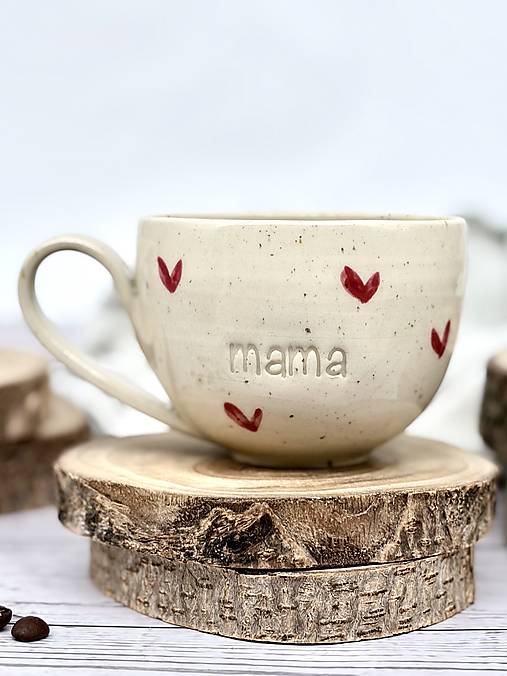 Dotty Love - šálka cappuccino mama (200ml, bez uška)