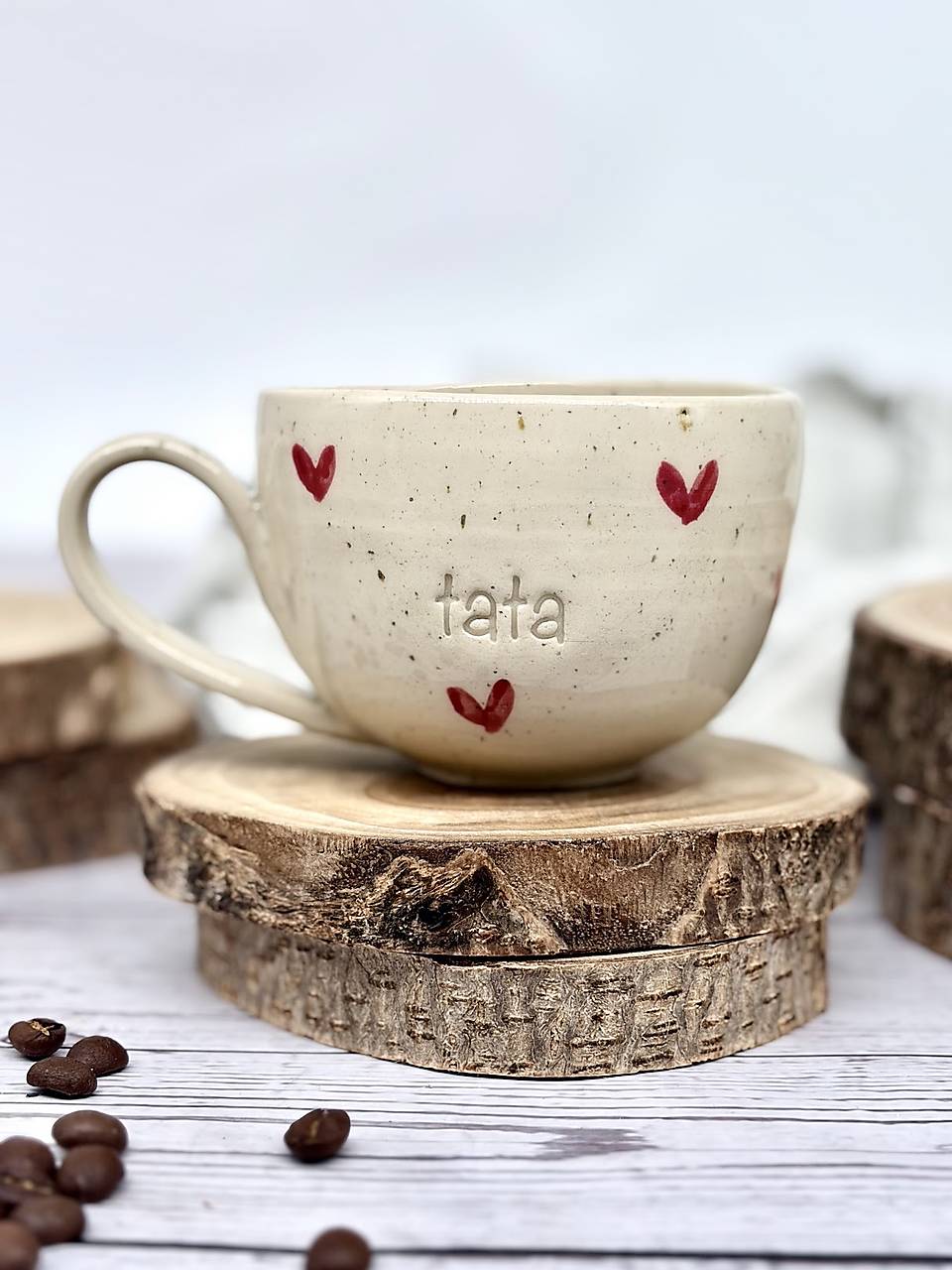 Dotty Love - šálka cappuccino tata (200ml, bez uška)